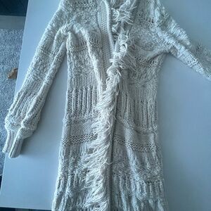 Cozy Knit Fringe Cardigan FREE PEOPLE